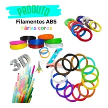 Filamento (refil) Abs 10 Cores 100m - Impressora/caneta 3d Foto mini  3