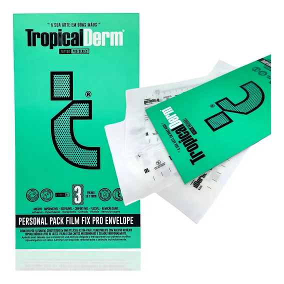 Filme Pro Protetor Tatuagem Tropicalderm Envelope 3 Folhas Foto 1