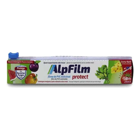 Filme PVC com Trilho Alpfilm 27cm x 50m Foto 1