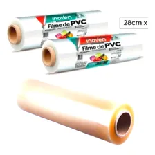 Filme Pvc Rolo Plástico Transparente 28cmx300m Alpfilm Foto mini 4
