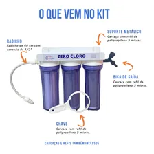 Filtro Agua Elimina100% Cloro Cervejeiros Zero Cloro Cor Tira Cloro Foto mini 4