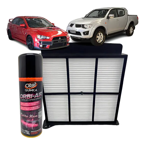 Filtro Ar Condicionado + Higienizador L200 Lancer Pajero Foto 1