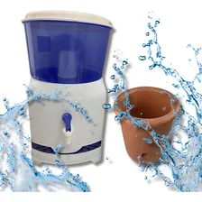 Filtro Bebedouro Agua C/ Cuba De Barro 6l B贸ia E Vela Branco Foto mini 3