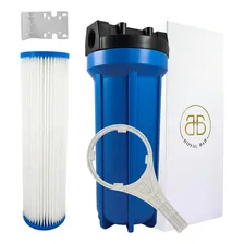 Filtro Caixa Dágua Cavalete Entrada + Refil Plissado Lavável Cor Branco Foto  mini 1