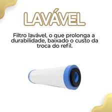 Filtro Caixa Dágua Cavalete Entrada + Refil Plissado Lavável Cor Branco Foto mini  3