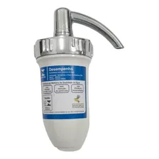 Filtro Copo Abs Universal Com Refil Para Torneira Branco Acabamento Cromado Foto  mini 1