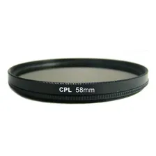 Filtro Cpl Circular Polarizador P/ Lente Canon 18-55mm 58mm Foto mini 2