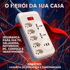 Filtro De Linha Profissional ExtensĂŁo ElĂ©trica RĂ©gua Energia Rack Usb Tipo C Bivolt Protetor EletrĂŽnico Tomadas Espaçadas FusĂvel RuĂdo Usb-c MĂșltiplas Surto Geladeira Computador Smart Foto mini 1