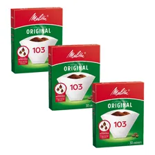 Filtro descartável para café Melitta Filtro 103 - 3 kits com 30 unidades por pacote Foto  mini 1