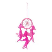 Filtro Dos Sonhos Rosa Decoração Casa Carro Penas 20 Cm Foto  mini 1