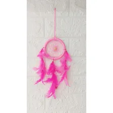 Filtro Dos Sonhos Rosa Decoração Casa Carro Penas 20 Cm Foto mini  2