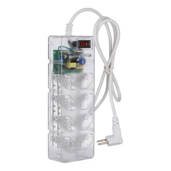 Filtro Dps Clamper Multi Proteção 8 Tomadas Contra Raios Cor Transparente 127V/220V Foto 1
