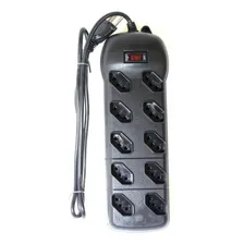 Filtro Linha 10 Tomadas Bivolt Preto Qualitronix Qfl10 Foto  mini 1