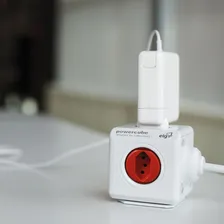 Filtro Linha 5 Tomadas Powercube Vermelho Pwcx5 ELG 3 Metros Foto mini 4