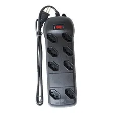 Filtro Linha 8 Tomadas Bivolt Preto Qualitronix Qfl8 Foto  mini 1