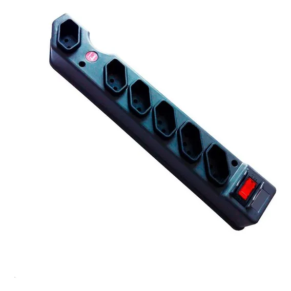 Filtro Linha Asantos Plastico 6 Tomadas Bivolt Com Mini Disj Foto 1