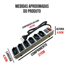 Filtro Linha Multicraft Metalico 6 Tomadas Bivolt 20704 Foto mini 3
