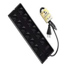 Filtro Linha Régua 12 Tomadas 10a Bivolt Certificado Preto 127V/220V Foto mini  3