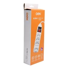 Filtro Linha Regua Extensao 4 Entradas 1,5m Oex Tm102 Branco Foto mini 4