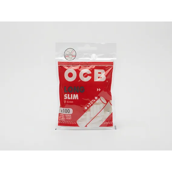 Filtro Ocb Long Slim 6mm Display Com 10 Pacotes Sabor Sem sabor Foto 1