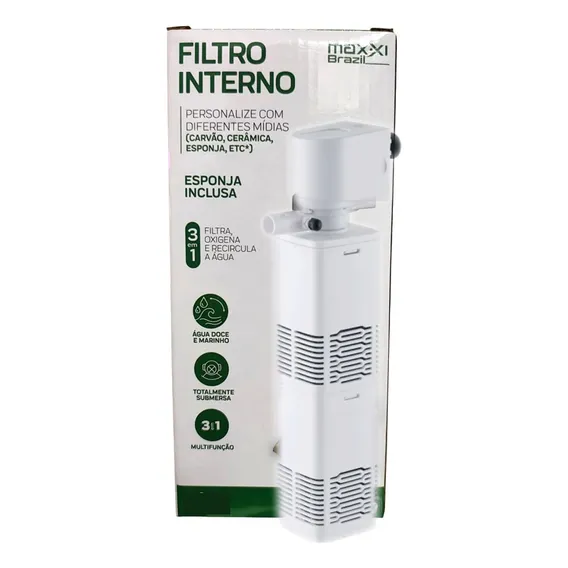 Filtro Para Aquario Maxxi Filtro Interno Fi-880 880l/h 127v Foto 1