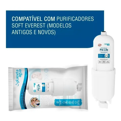 Filtro Para Purificador De 脕gua Soft Fit - Refil Pr贸 Life Foto 1