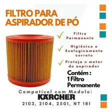 Filtro Permanente Aspirador Karcher 2103 2104 2501 Nt181 Foto mini  3