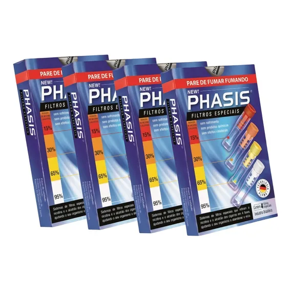 Filtro Phasis Pare De Fumar Fumando Kit 16 Piteiras Original Foto 1