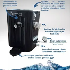 Filtro Purificador Água Com Ozônio Preto Eleva Ph Bivolt Foto mini 4