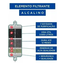 Filtro Purificador Água Com Ozônio Preto Eleva Ph Bivolt Foto mini  3