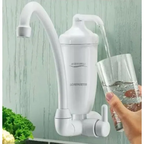 Filtro Purificador com Torneira Acqua Bella Lorenzetti Branco Parede Foto 1