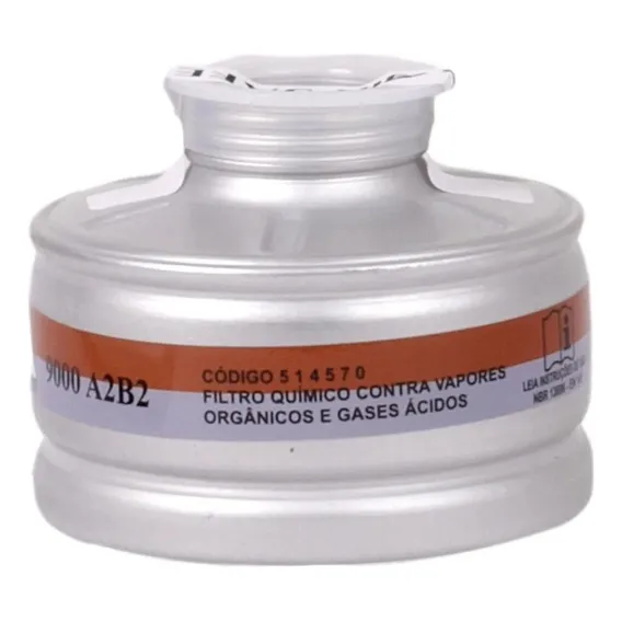 Filtro Químico 9000 A2b2 Air Safety P/ Máscara Fullface Cor Branco Foto 1