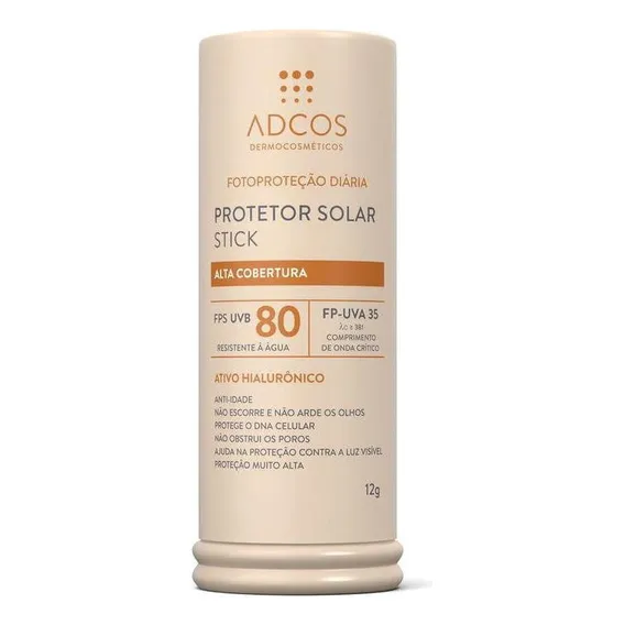 Filtro Solar Tonalizante Stick Fps 80 Peach 12g - Adcos Foto 1
