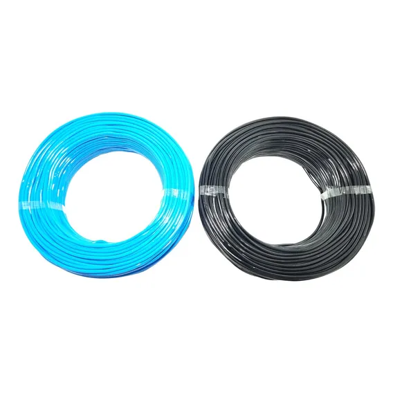 Fio 2 5mm 50 Metros Preto + Fio 2,5mm 50 Metros Azul Flexive Cobertura Preto E Azul Foto 1