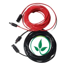 Fio Cabo 6mm 2m Preto + 2m Vermelho + Par Conector Mc4 Solar Foto mini 3