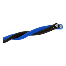 Fio Cabo AlumÃnio Duplex 10mm Neutro Isolado Extensión 2 Vias Encapadas Rolo com 30m Cor Preto e Azul Sulminas Fios & Cabos Foto mini 1