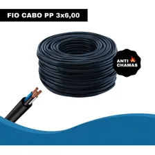 Fio Cabo Pp Flexível 3x6mm 100m Preto Cabo Para Fritadeira Foto mini  2