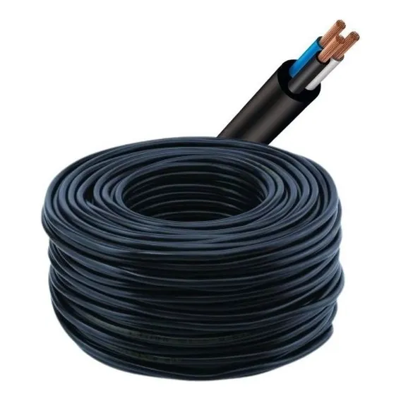 Fio Cabo Pp Flexível 3x6mm 100m Preto Cabo Para Fritadeira Foto 1