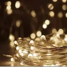 Fio Cobre Prata - Cordão Luz Fada - 2m 20 Leds Branco Quente Foto mini  2