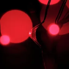 Fio Cobre Prata - Cordão Luz Fada - 3m 30 Leds Vermelho Pilhas Foto mini  3