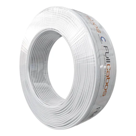 Fio Cordão Paralelo 2x1,0mm Branco Rolo Com 100 Metros Foto 1