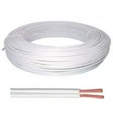 Fio Cordão Paralelo Elétrico Cobre 2 X 1mm 100m Cobertura Branco Foto mini 1