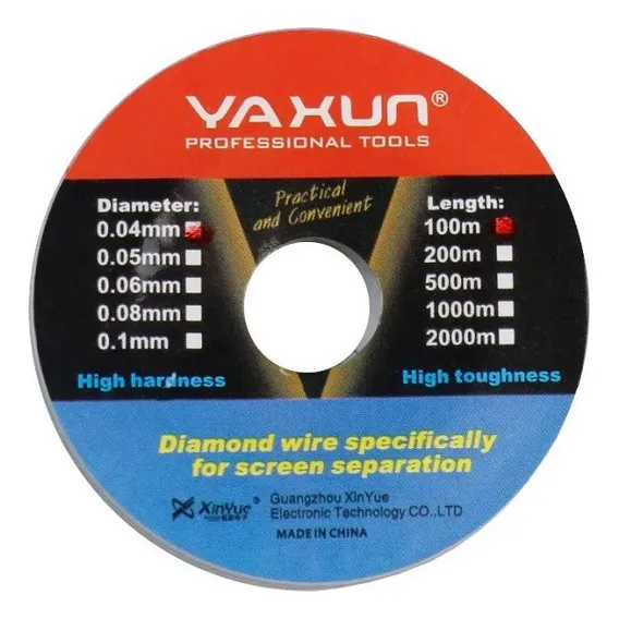 Fio De Aço 0,04mm 100m Yaxun Yx 220 Para Separar Tela Lcd Foto 1