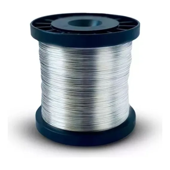 Fio De Aço Inox Rolo Arame Cerca Elétrica 0,45mm 348 Metros Cor Cinza Foto 1