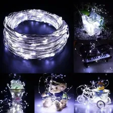Fio De Fada Cordão De Led 2m 20 Leds Fixo Pilha Branco Frio Foto mini  3