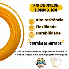 Fio De Nylon Para Roçadeira 2,0 Mm Com 10 Metros - Brasfort Foto mini 3