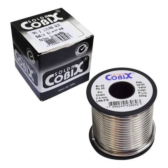 Fio De Solda Cheio 50x50 (snxpb) 2.4mm - Cobix Foto 1