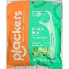 Fio dental com Haste micro mint Plackers dental flossers 150 Foto mini 2