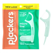 Fio dental com Haste micro mint Plackers dental flossers 150 Foto mini 1