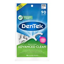 Fio Dental Dentek Floss Picks Triple Clean Adv Clean 90un Foto  mini 1